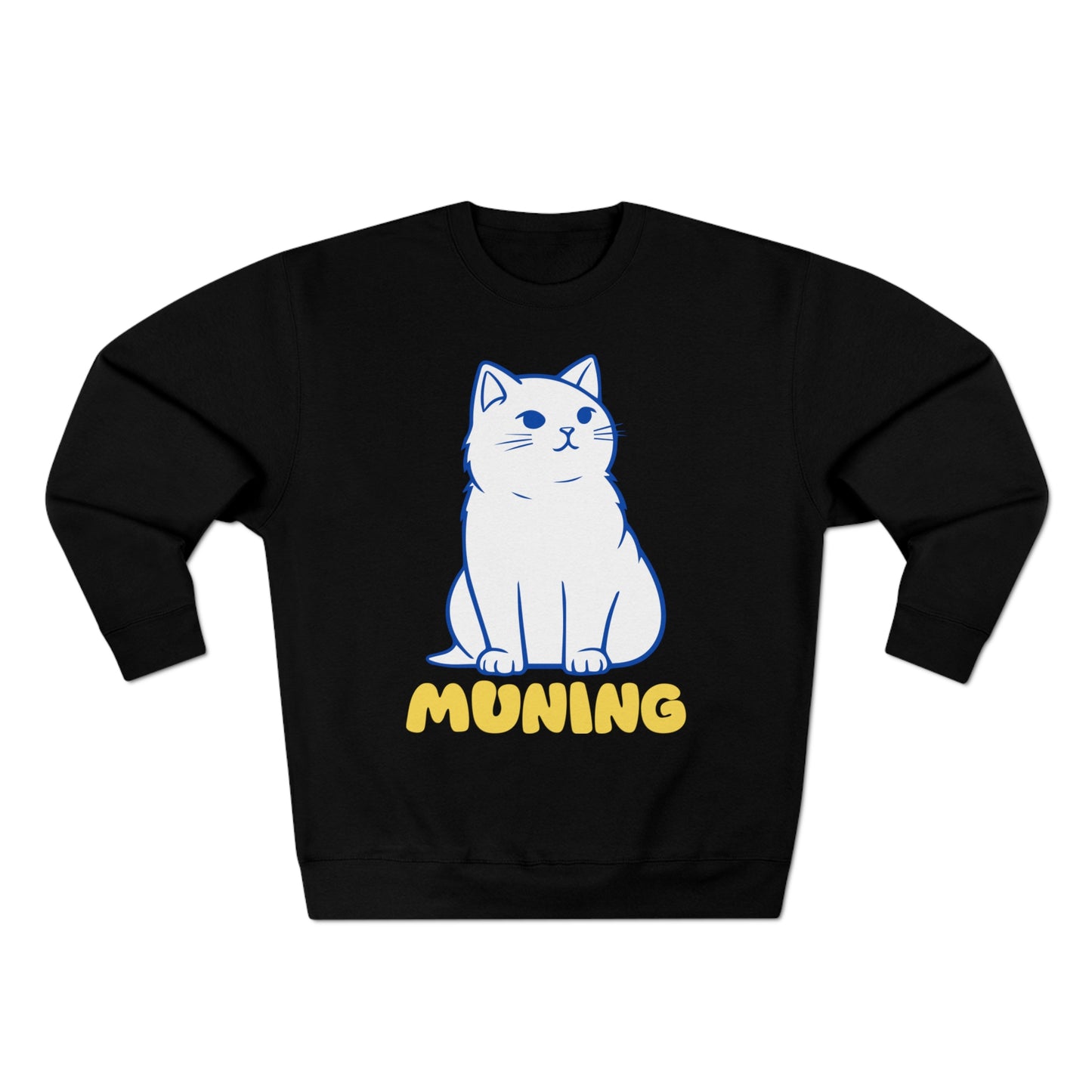 MUNING Unisex Premium Crewneck Sweatshirt | Cats | Cat lover | Filipino | Tagalog