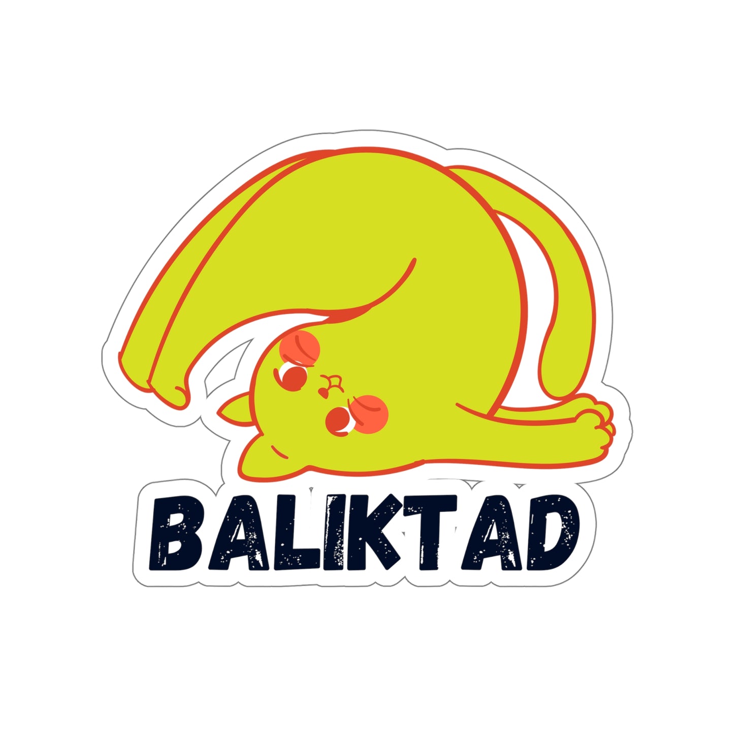 Upside down Cat -- Die-Cut Stickers Vinyl Stickers Laptop Car Skateboard Luggage Hydroflasks Phone Waterproof Filipino Tagalog