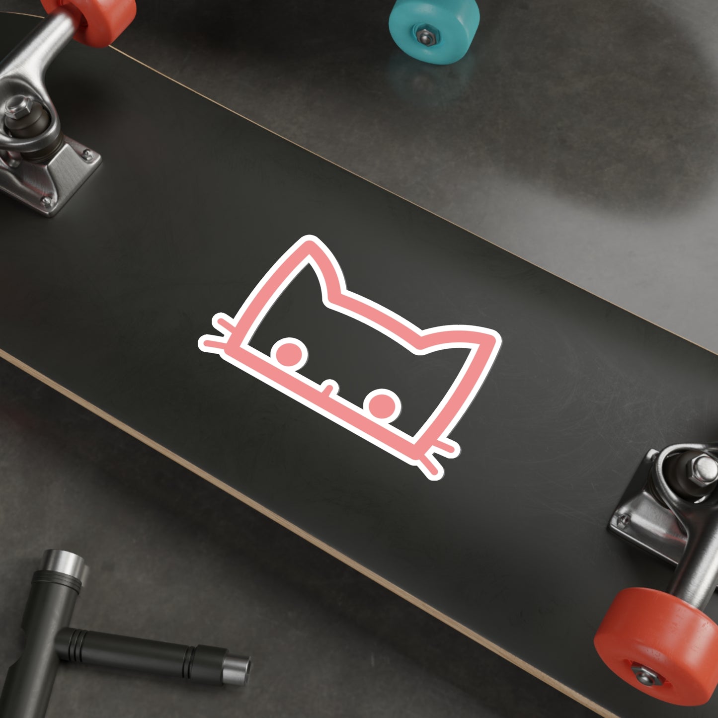 Pink Cat-Die-Cut Stickers | Laptop | Car | Skateboard | Luggage | Phone | Waterproof