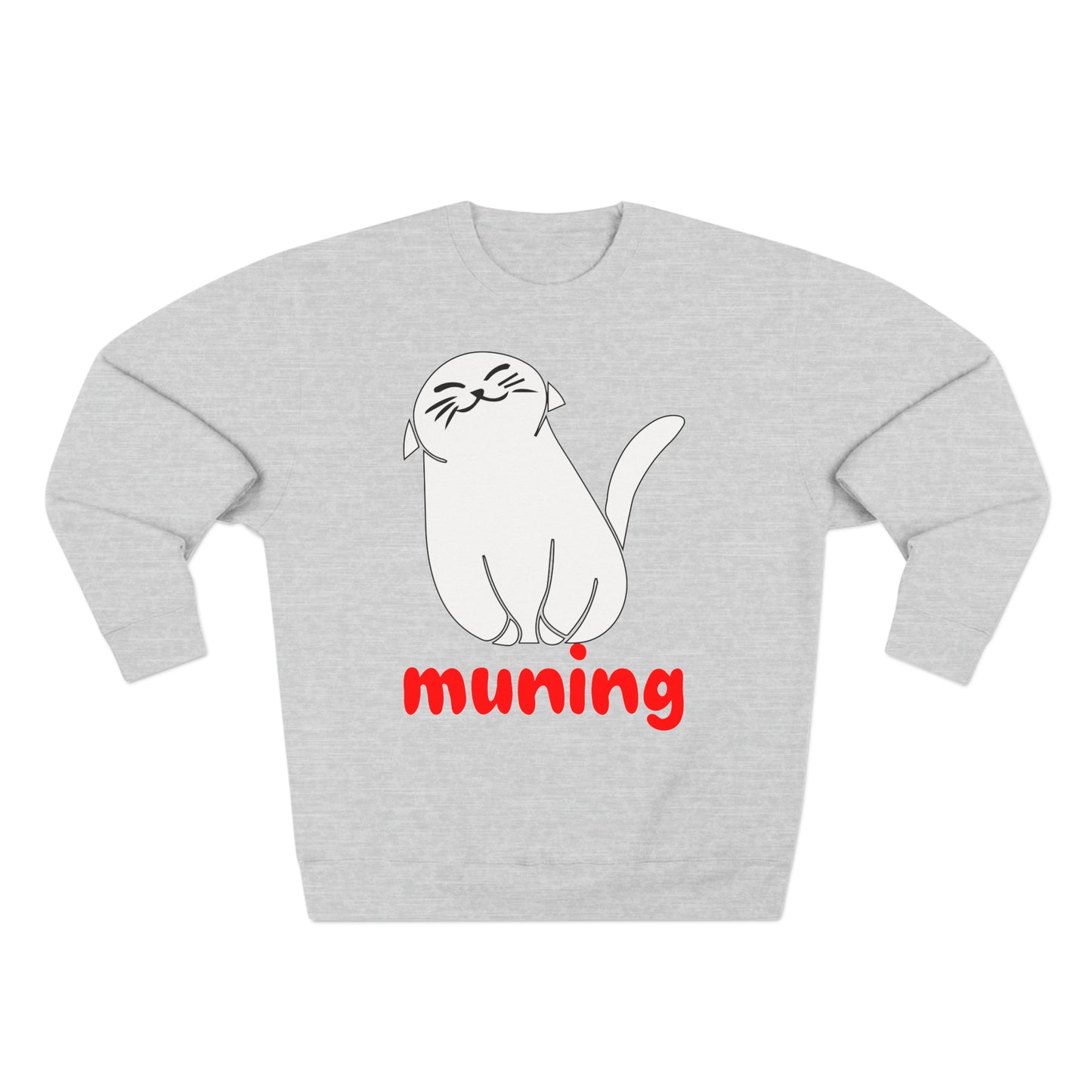 MUNING Unisex Premium Crewneck Sweatshirt | Cats | Cat lover | Filipino | Tagalog