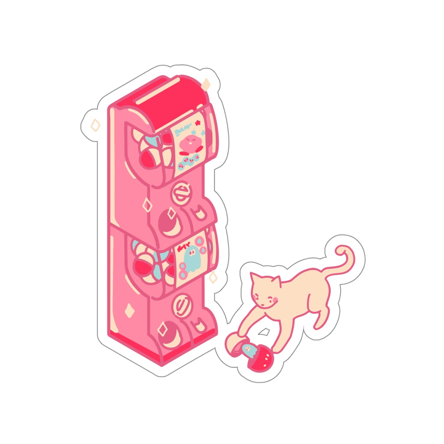 TOY VENDING MACHINE  Die-Cut Stickers Stickers Laptop Car Skateboard Luggage Hydroflask Phone waterproof lunchbox stickers