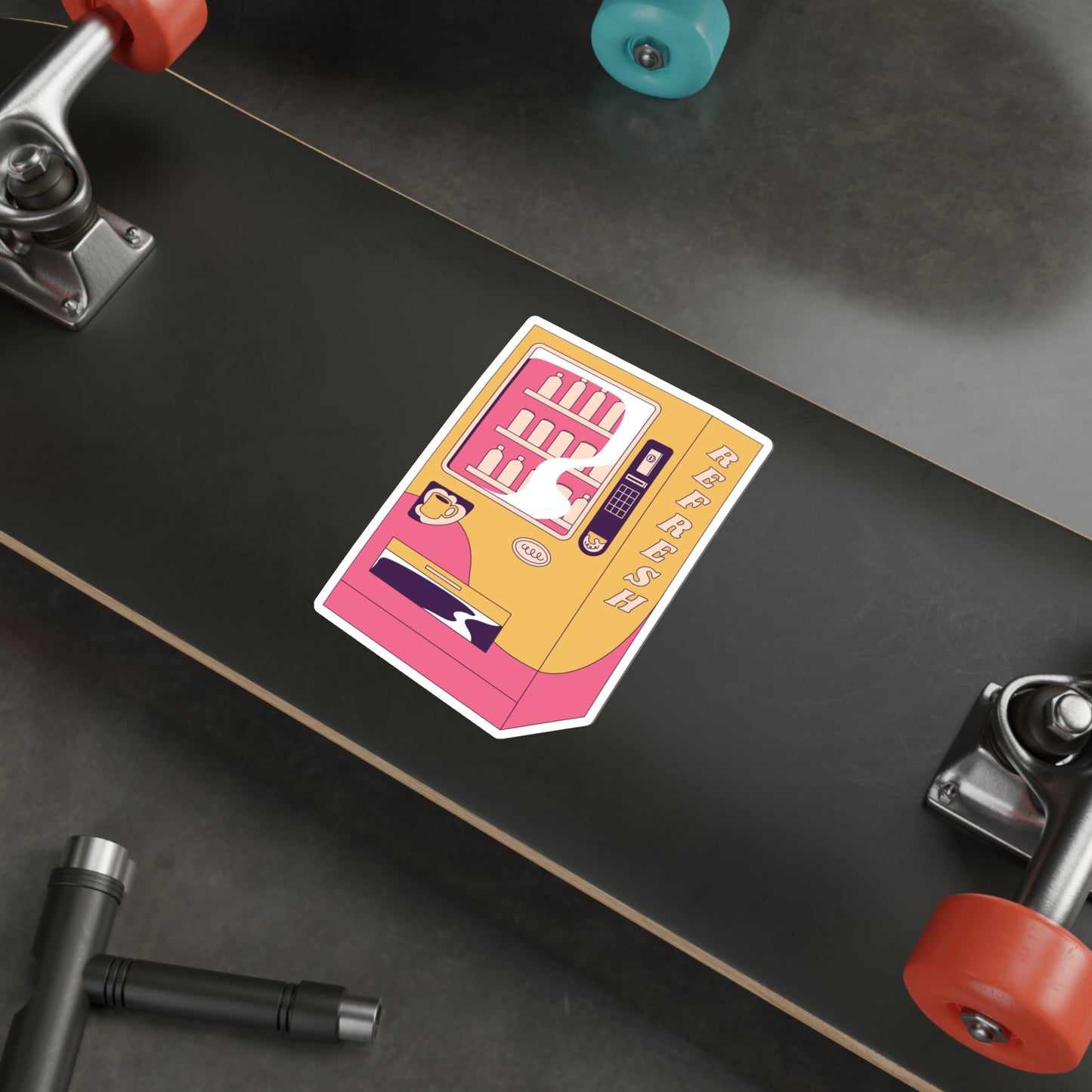 VENDING MACHINE Die-Cut Stickers Stickers Laptop Car Skateboard Luggage Hydroflask Phone waterproof lunchbox stickers