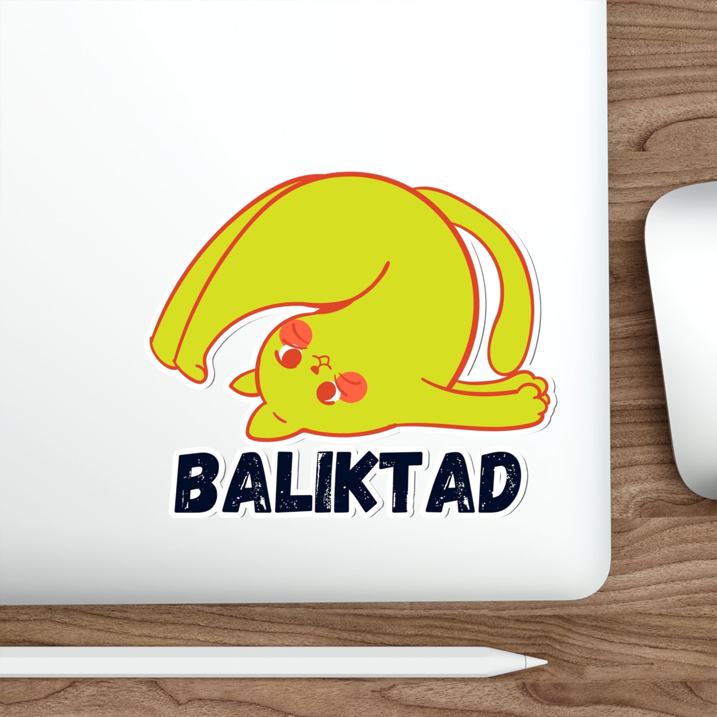 Upside down Cat -- Die-Cut Stickers Vinyl Stickers Laptop Car Skateboard Luggage Hydroflasks Phone Waterproof Filipino Tagalog