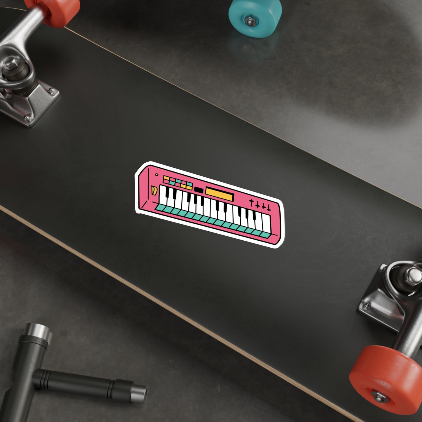 Pink Synthesizer Die-Cut Stickers | Electronic Music | Beat Making | Hip Hop | Music Production