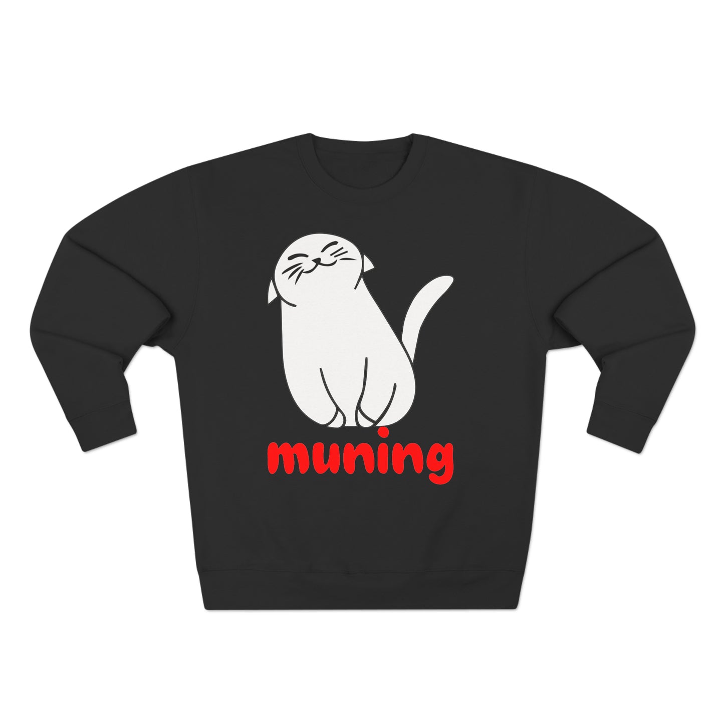 MUNING Unisex Premium Crewneck Sweatshirt | Cats | Cat lover | Filipino | Tagalog