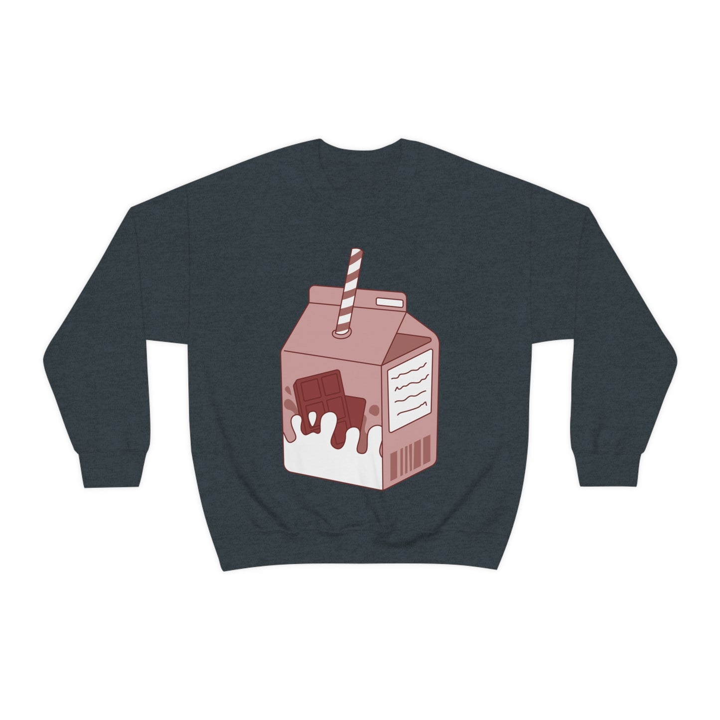 CHOCOLATE MILK CARTON Unisex Heavy Blend™ Crewneck Sweatshirt | Chocolate | Milk | Lunch box