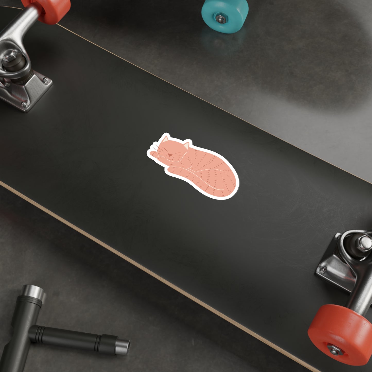 Sleepy Cat Die-Cut Stickers Vinyl Stickers Laptop Car Skateboard Luggage Hydroflasks Phone Waterproof