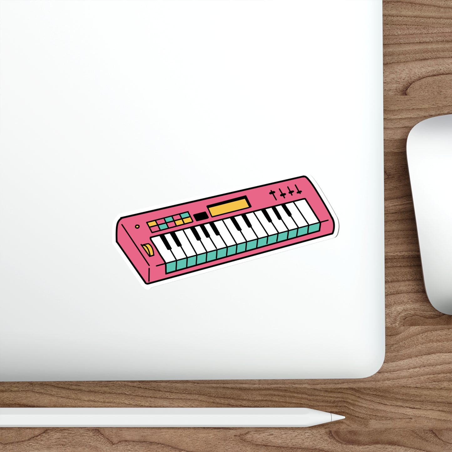 Pink Synthesizer Die-Cut Stickers | Electronic Music | Beat Making | Hip Hop | Music Production