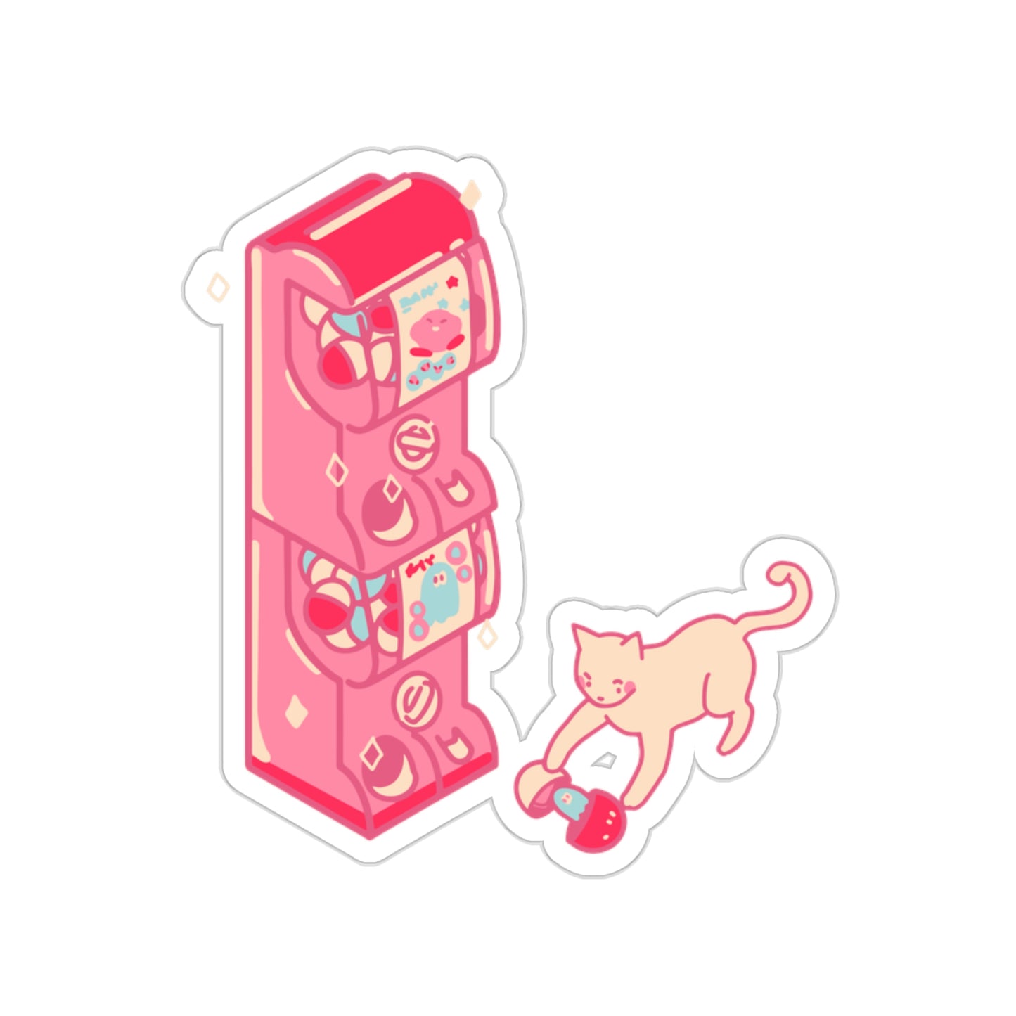 TOY VENDING MACHINE  Die-Cut Stickers Stickers Laptop Car Skateboard Luggage Hydroflask Phone waterproof lunchbox stickers