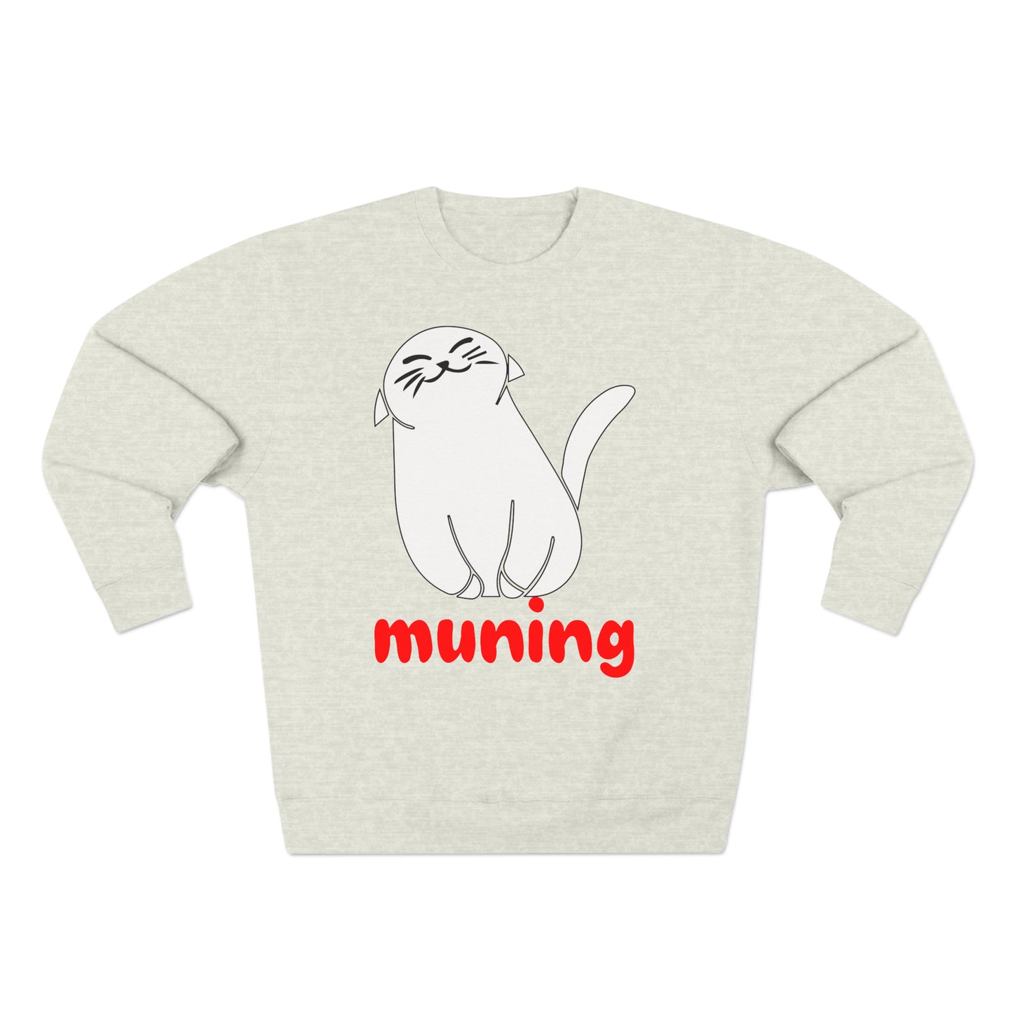 MUNING Unisex Premium Crewneck Sweatshirt | Cats | Cat lover | Filipino | Tagalog