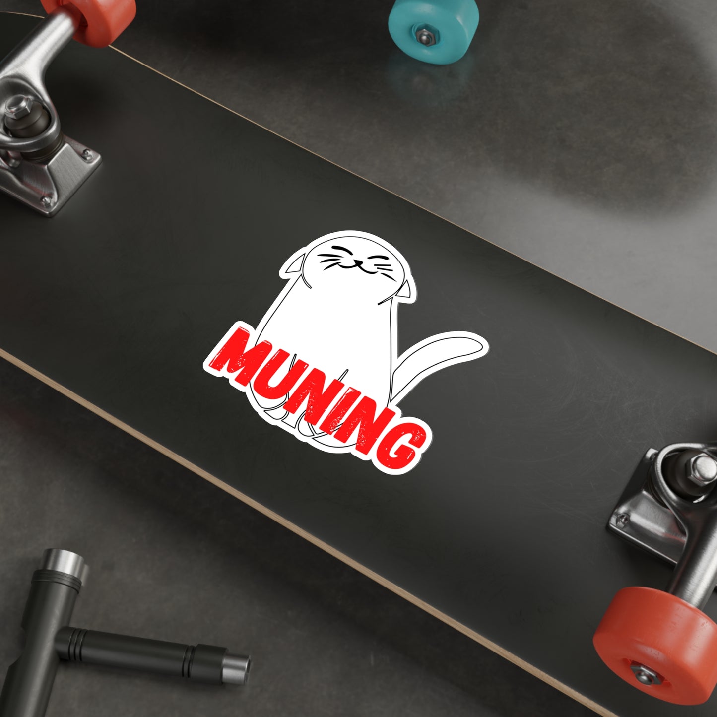 MUNING Die-Cut Stickers Vinyl Stickers Laptop Car Skateboard Luggage Hydroflasks Phone Waterproof Cats Filipino Tagalog