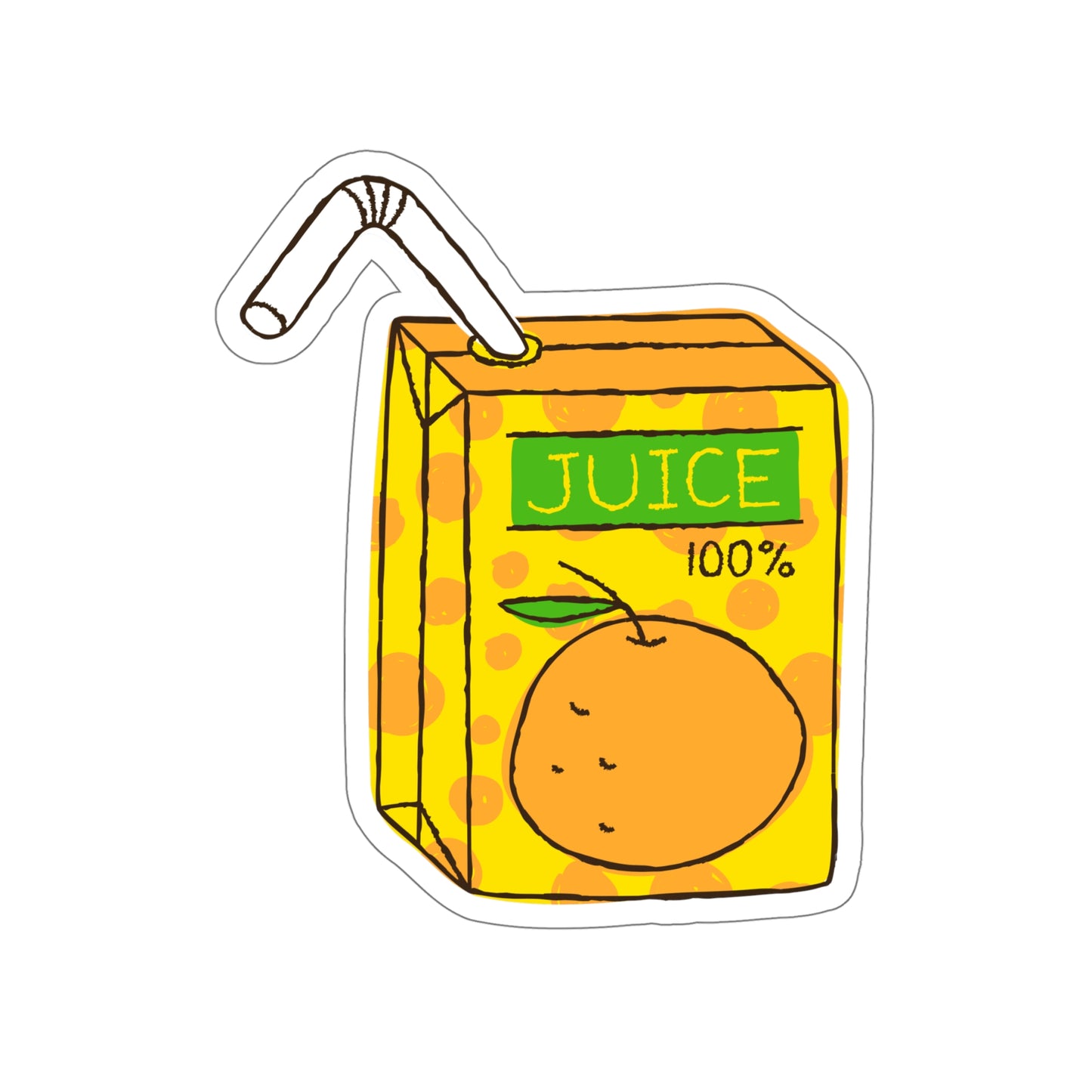LEMON JUICE BOX Die-Cut Stickers Laptop Car Skateboard Luggage Hydroflasks Phone waterproof snacks lunchbox juice box stickers