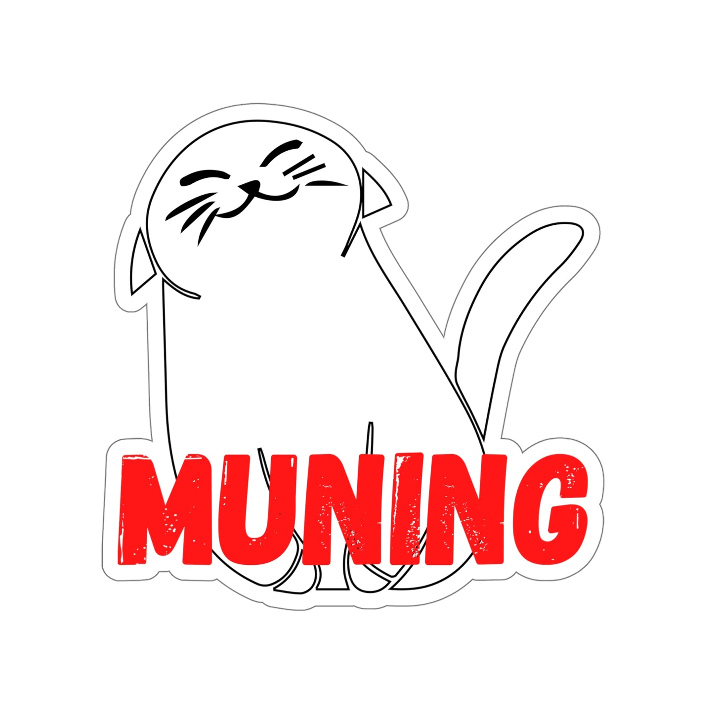 MUNING Die-Cut Stickers Vinyl Stickers Laptop Car Skateboard Luggage Hydroflasks Phone Waterproof Cats Filipino Tagalog