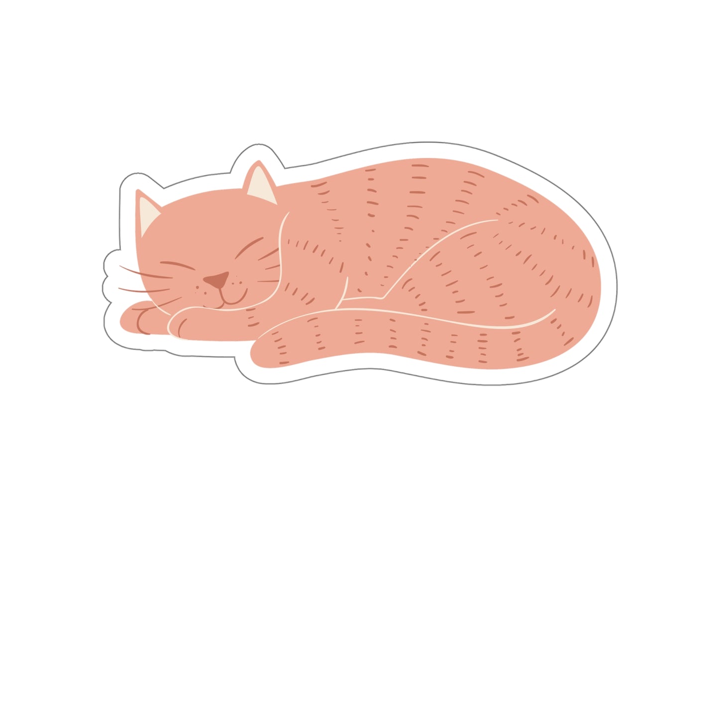 Sleepy Cat Die-Cut Stickers Vinyl Stickers Laptop Car Skateboard Luggage Hydroflasks Phone Waterproof