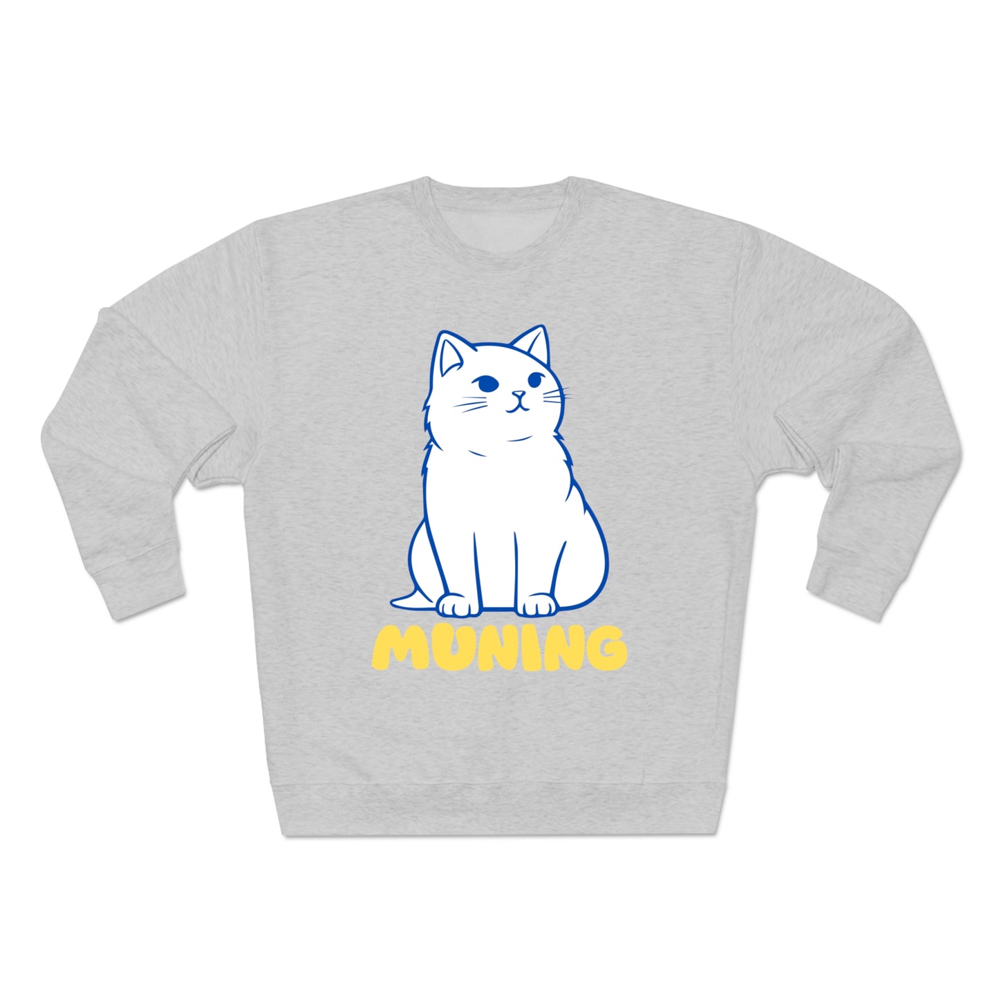 MUNING Unisex Premium Crewneck Sweatshirt | Cats | Cat lover | Filipino | Tagalog