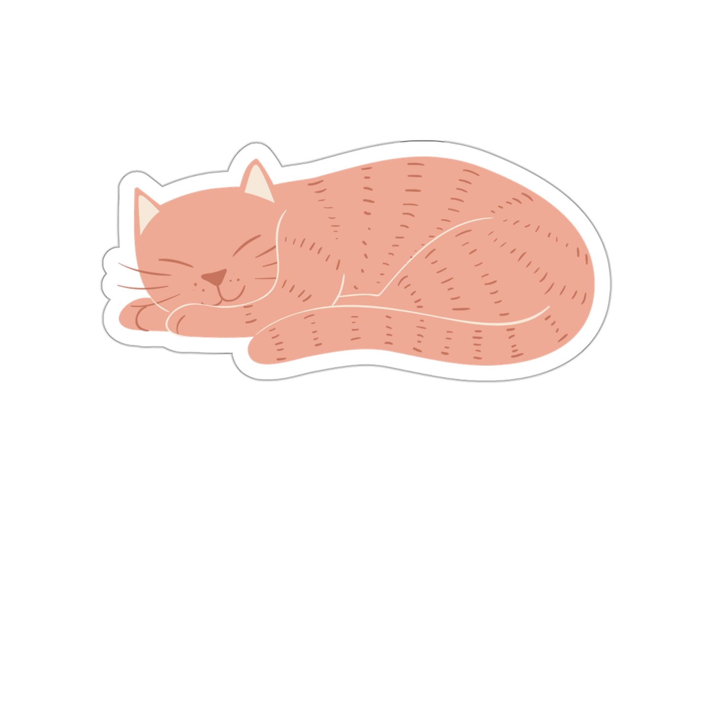 Sleepy Cat Die-Cut Stickers Vinyl Stickers Laptop Car Skateboard Luggage Hydroflasks Phone Waterproof