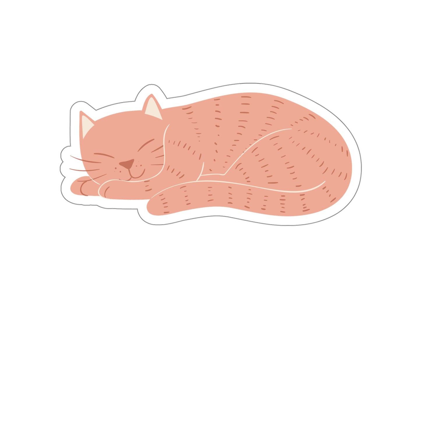 Sleepy Cat Die-Cut Stickers Vinyl Stickers Laptop Car Skateboard Luggage Hydroflasks Phone Waterproof