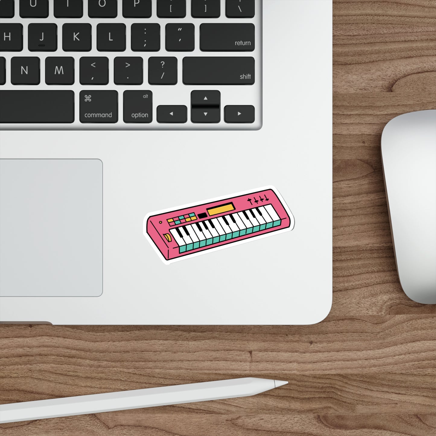 Pink Synthesizer Die-Cut Stickers | Electronic Music | Beat Making | Hip Hop | Music Production
