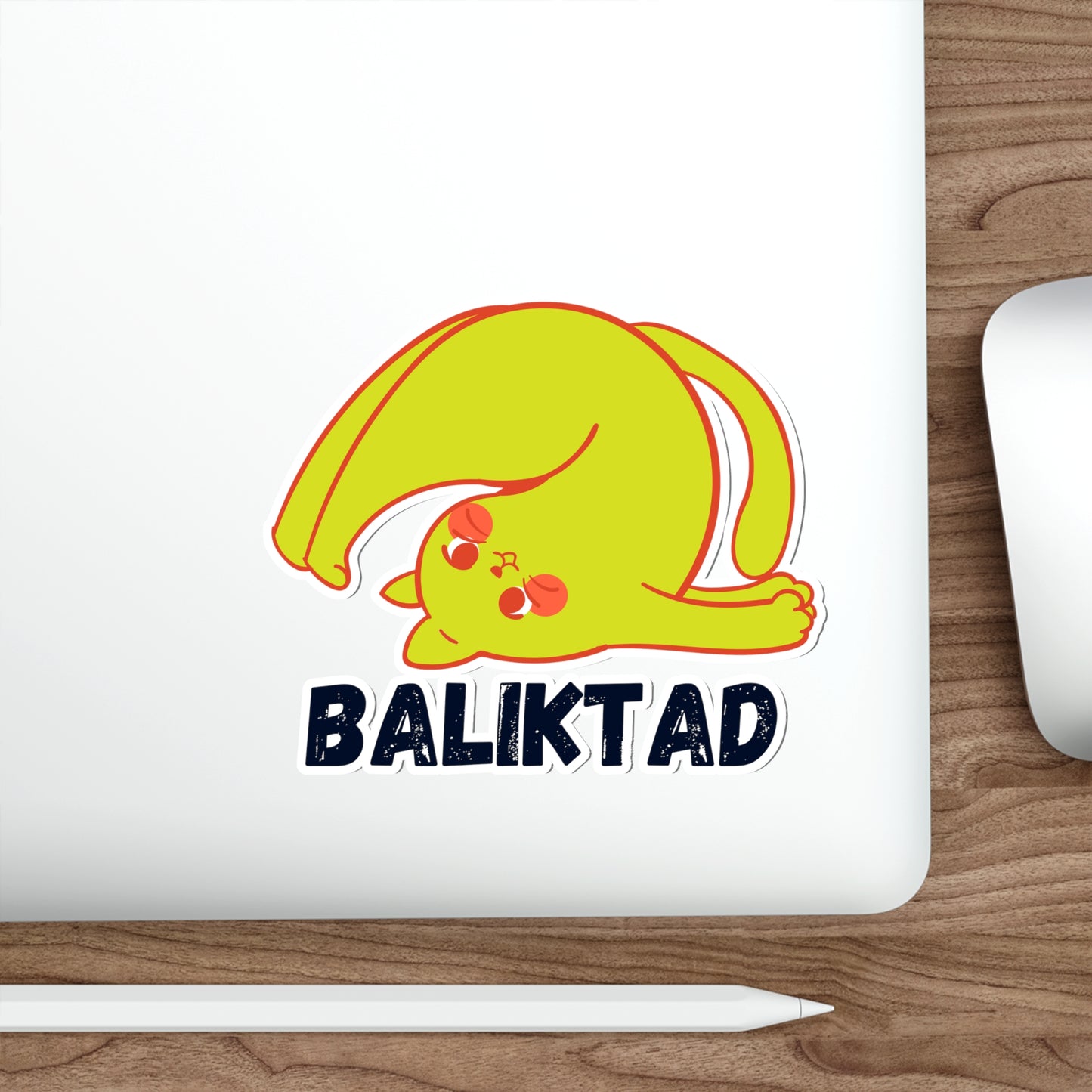 Upside down Cat -- Die-Cut Stickers Vinyl Stickers Laptop Car Skateboard Luggage Hydroflasks Phone Waterproof Filipino Tagalog