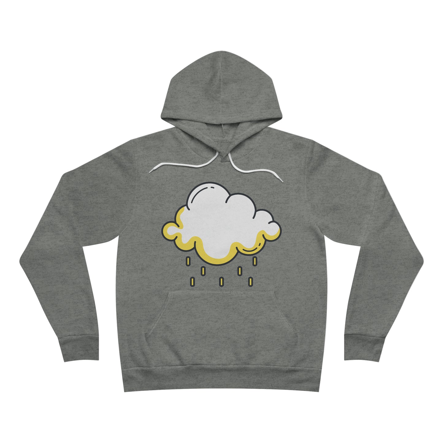 RAIN DROPS Unisex Sponge Fleece Pullover Hoodie | | Clouds | Rain | Whimsical | Funny | Weather