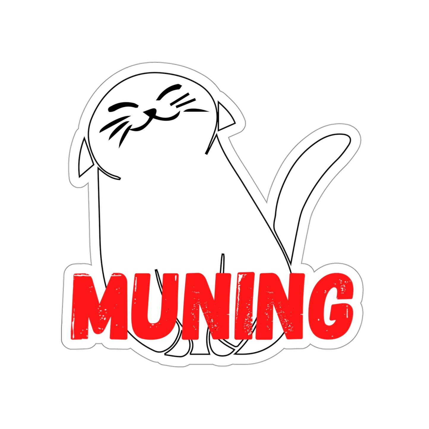 MUNING Die-Cut Stickers Vinyl Stickers Laptop Car Skateboard Luggage Hydroflasks Phone Waterproof Cats Filipino Tagalog