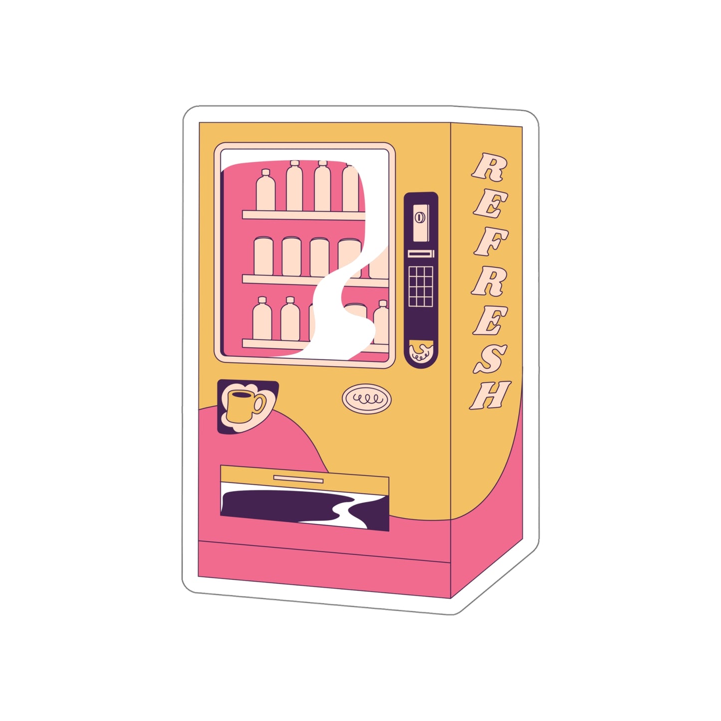 VENDING MACHINE Die-Cut Stickers Stickers Laptop Car Skateboard Luggage Hydroflask Phone waterproof lunchbox stickers