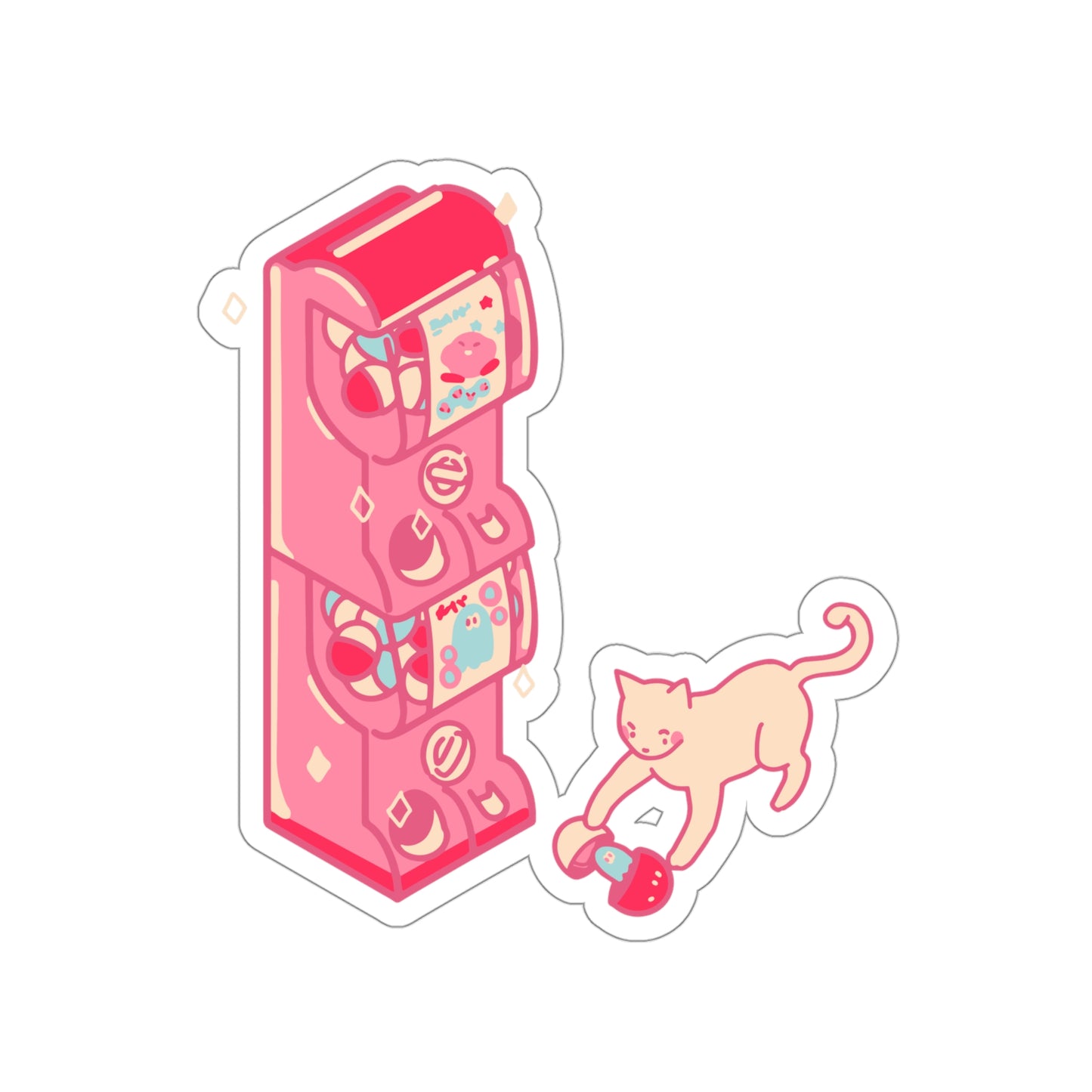 TOY VENDING MACHINE  Die-Cut Stickers Stickers Laptop Car Skateboard Luggage Hydroflask Phone waterproof lunchbox stickers