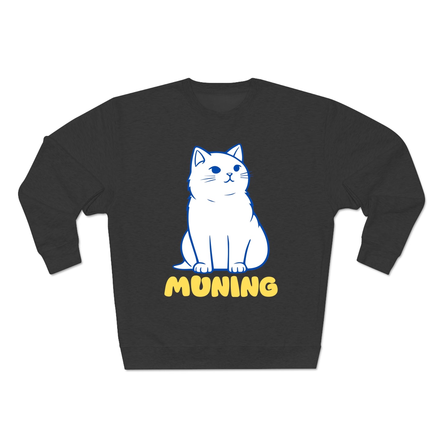 MUNING Unisex Premium Crewneck Sweatshirt | Cats | Cat lover | Filipino | Tagalog
