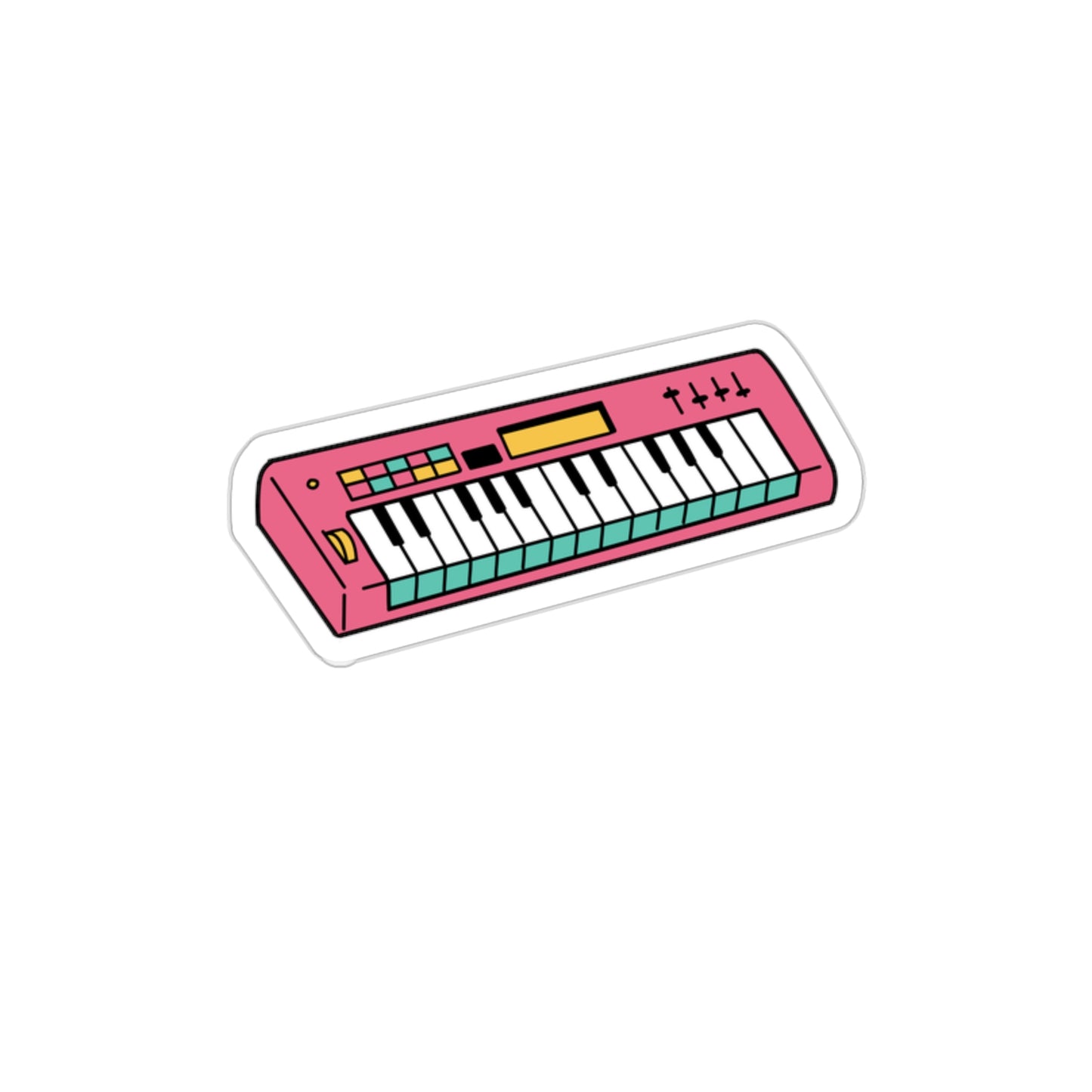 Pink Synthesizer Die-Cut Stickers | Electronic Music | Beat Making | Hip Hop | Music Production