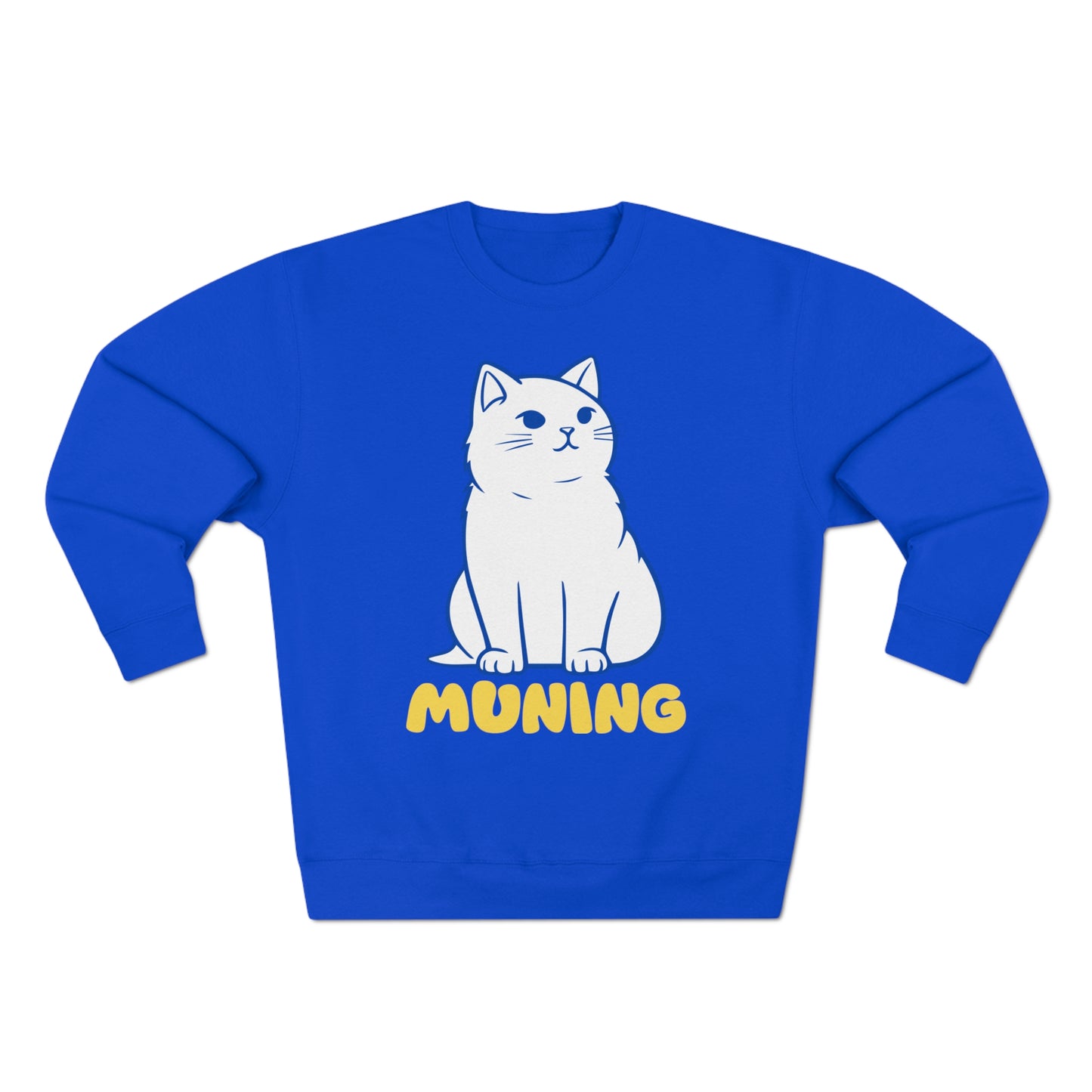 MUNING Unisex Premium Crewneck Sweatshirt | Cats | Cat lover | Filipino | Tagalog