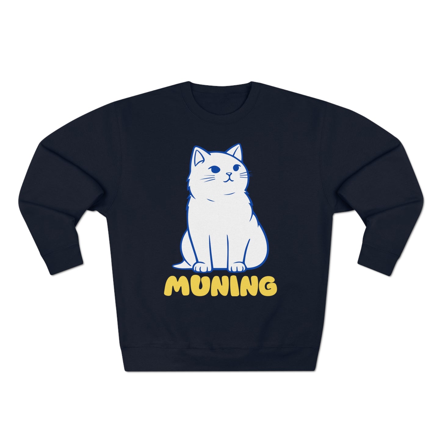 MUNING Unisex Premium Crewneck Sweatshirt | Cats | Cat lover | Filipino | Tagalog