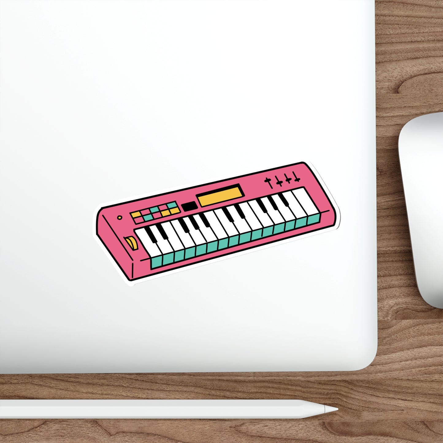 Pink Synthesizer Die-Cut Stickers | Electronic Music | Beat Making | Hip Hop | Music Production