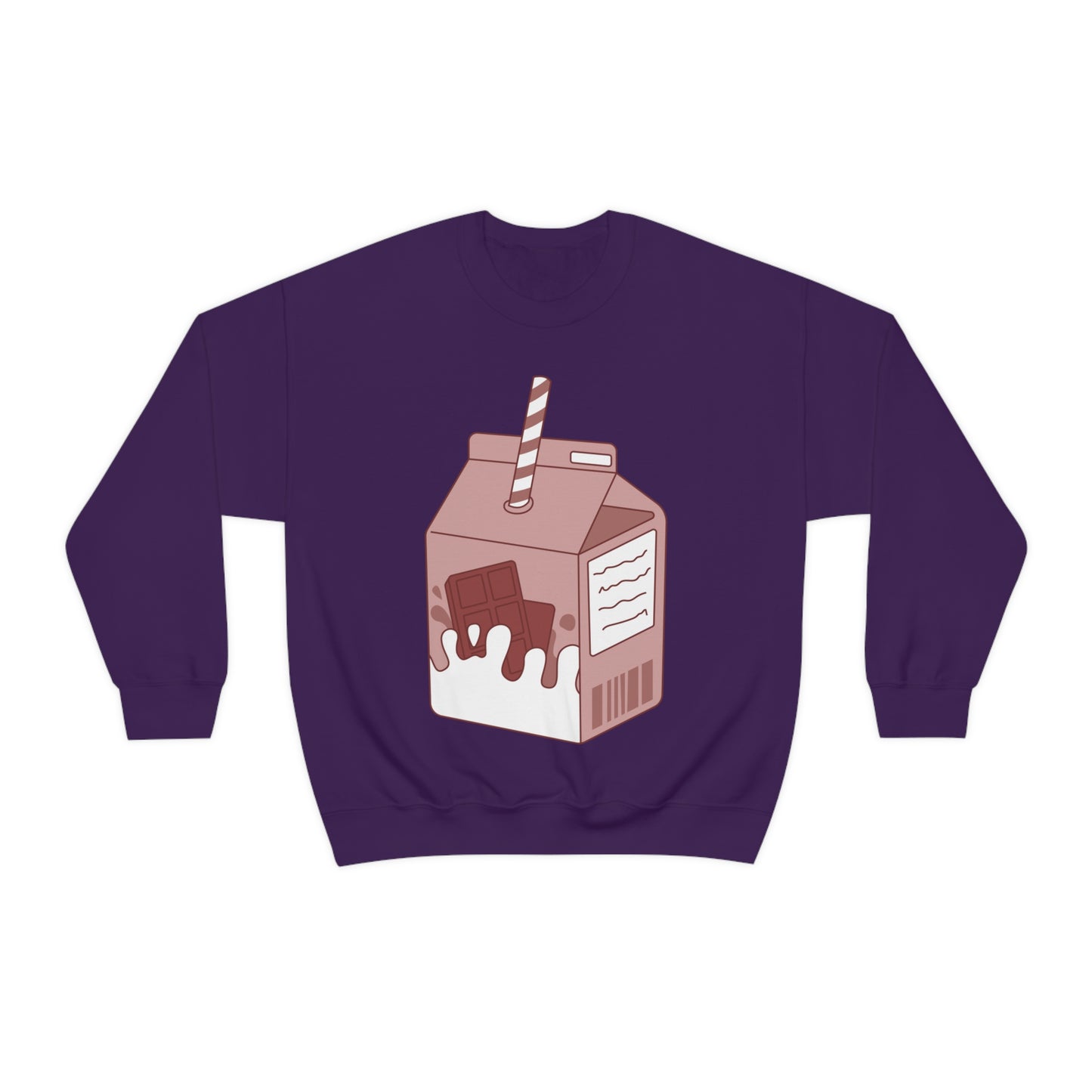 CHOCOLATE MILK CARTON Unisex Heavy Blend™ Crewneck Sweatshirt | Chocolate | Milk | Lunch box