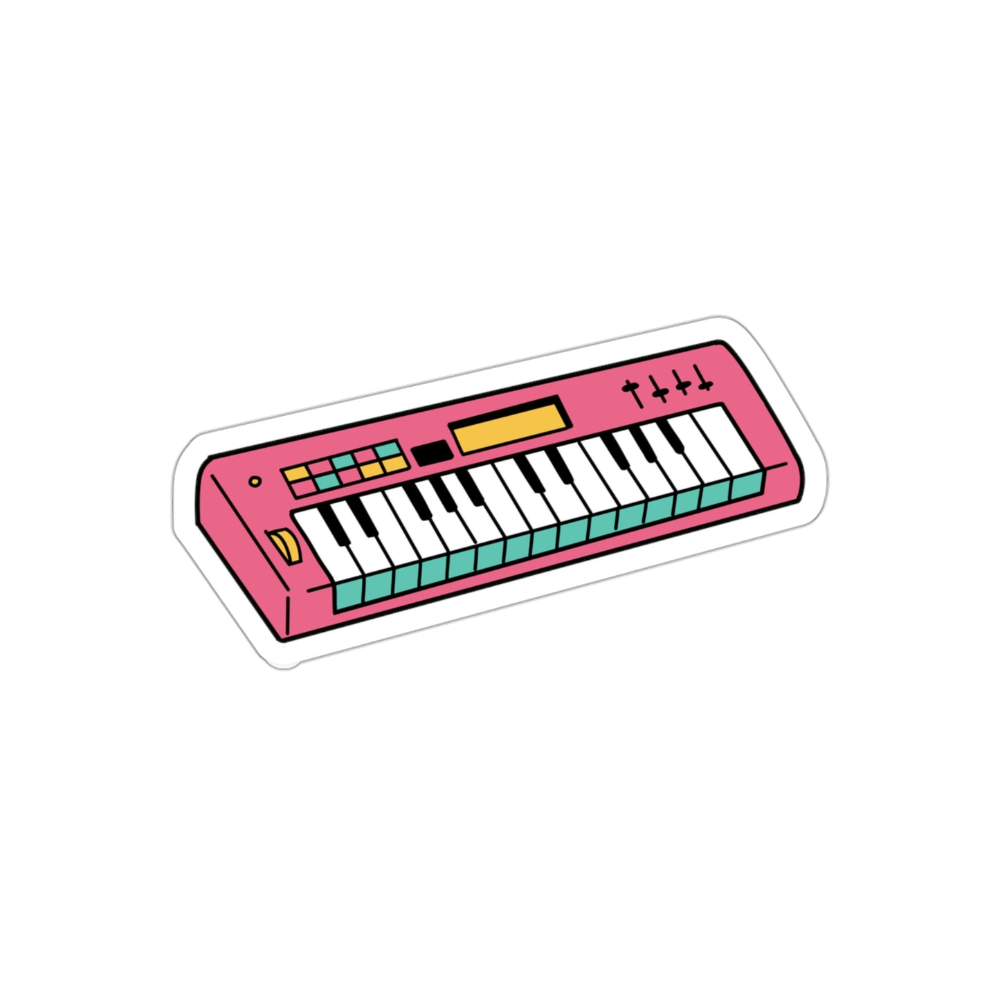 Pink Synthesizer Die-Cut Stickers | Electronic Music | Beat Making | Hip Hop | Music Production