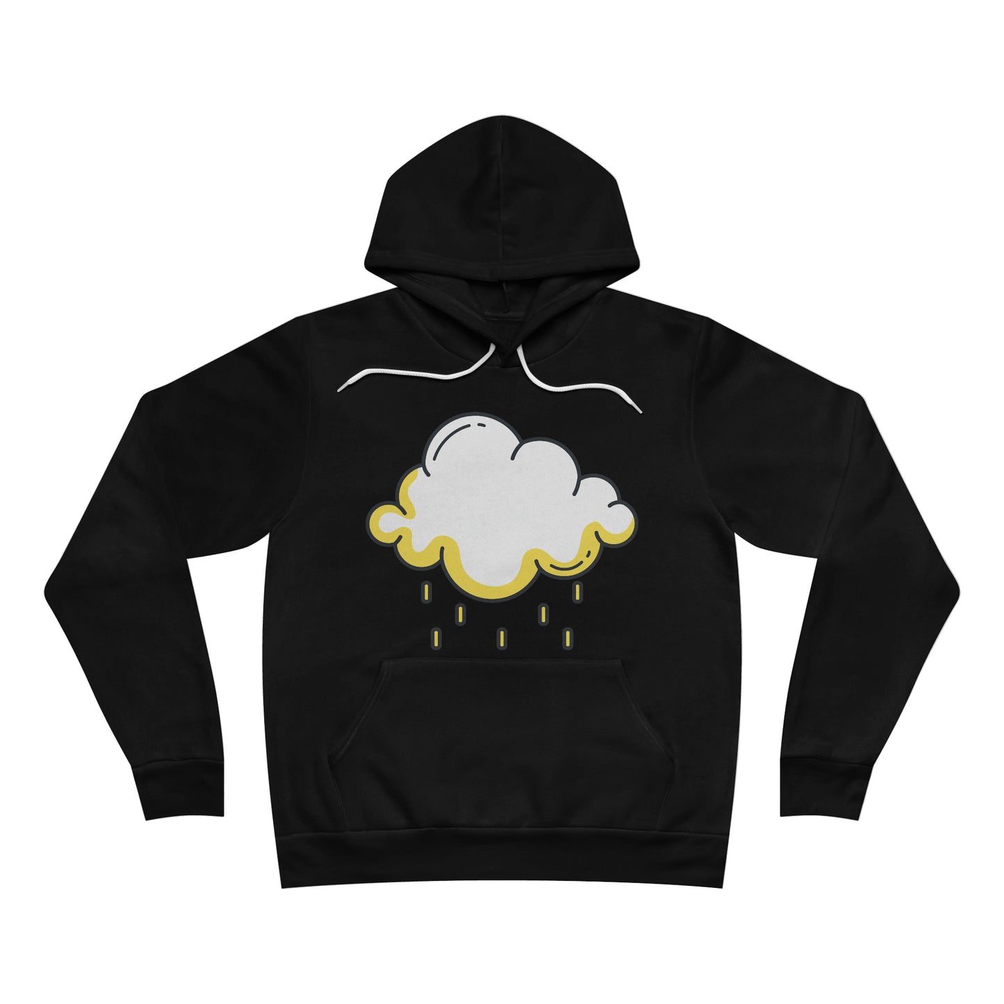 RAIN DROPS Unisex Sponge Fleece Pullover Hoodie | | Clouds | Rain | Whimsical | Funny | Weather