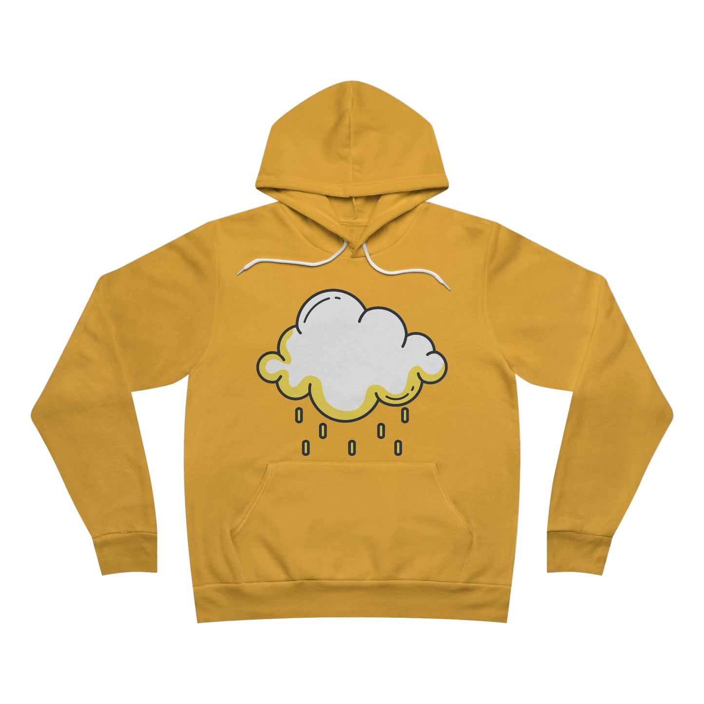 RAIN DROPS Unisex Sponge Fleece Pullover Hoodie | | Clouds | Rain | Whimsical | Funny | Weather