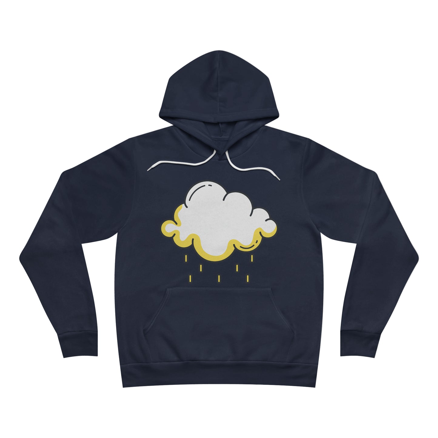 RAIN DROPS Unisex Sponge Fleece Pullover Hoodie | | Clouds | Rain | Whimsical | Funny | Weather