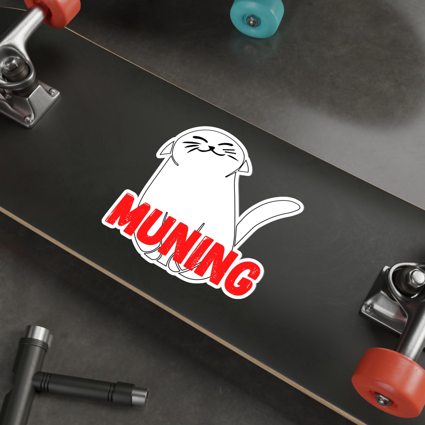 MUNING Die-Cut Stickers Vinyl Stickers Laptop Car Skateboard Luggage Hydroflasks Phone Waterproof Cats Filipino Tagalog