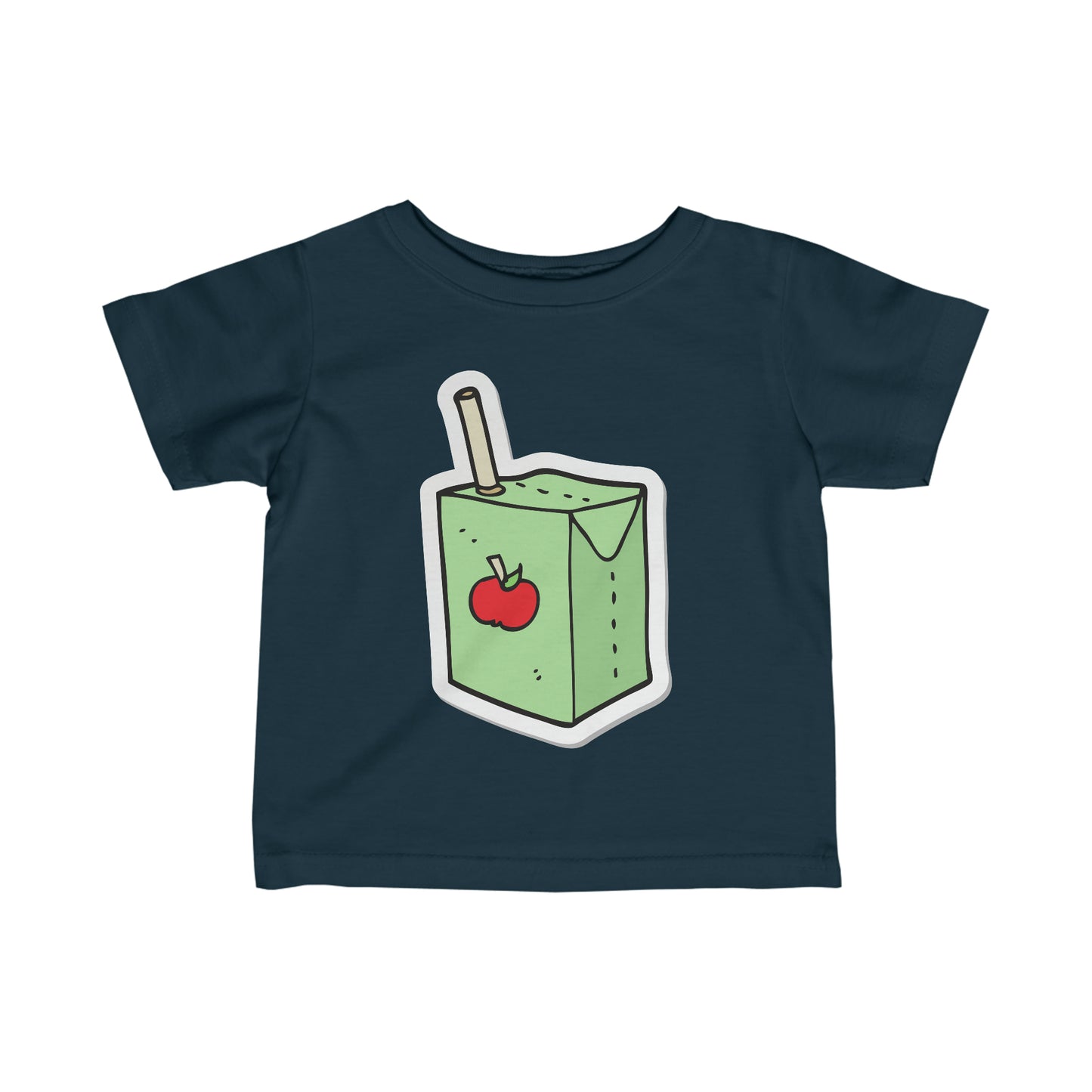 APPLE JUICE BOX Infant Fine Jersey Tee juice box t-shirt snack t-shirt baby shower gift