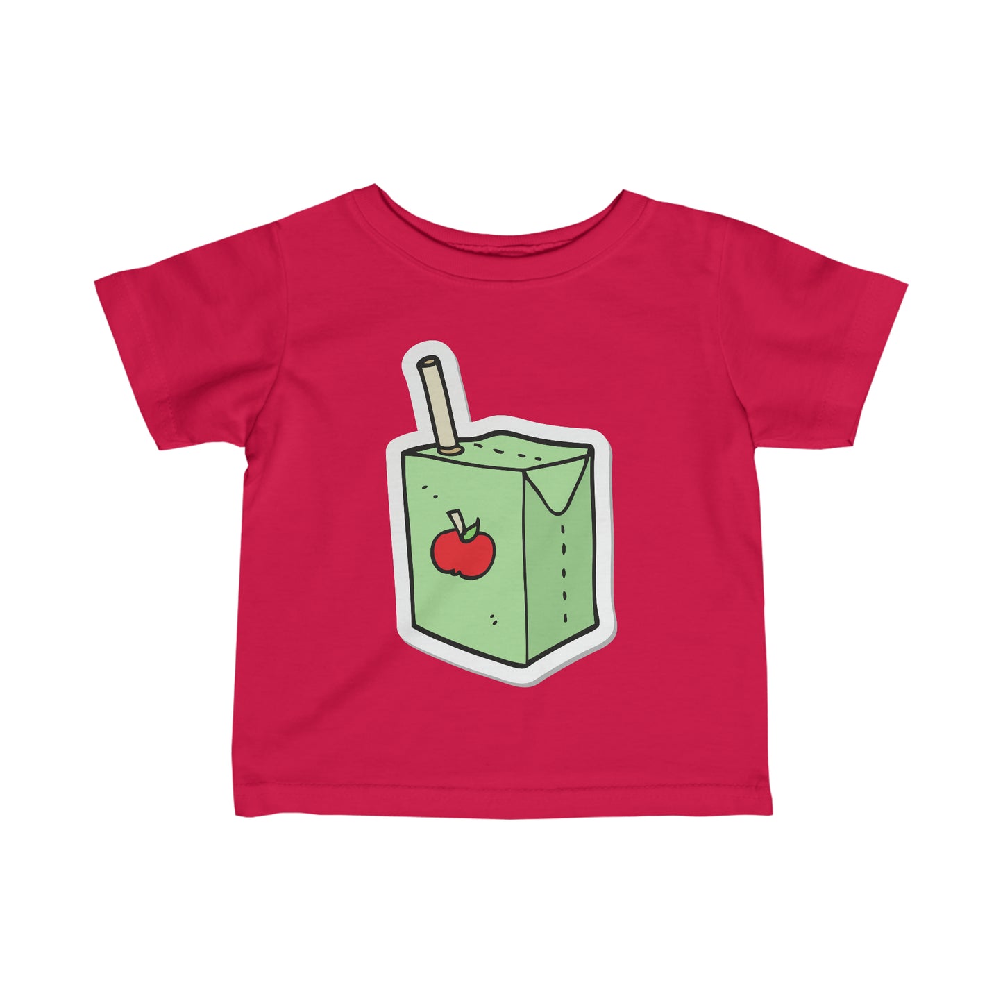 APPLE JUICE BOX Infant Fine Jersey Tee juice box t-shirt snack t-shirt baby shower gift
