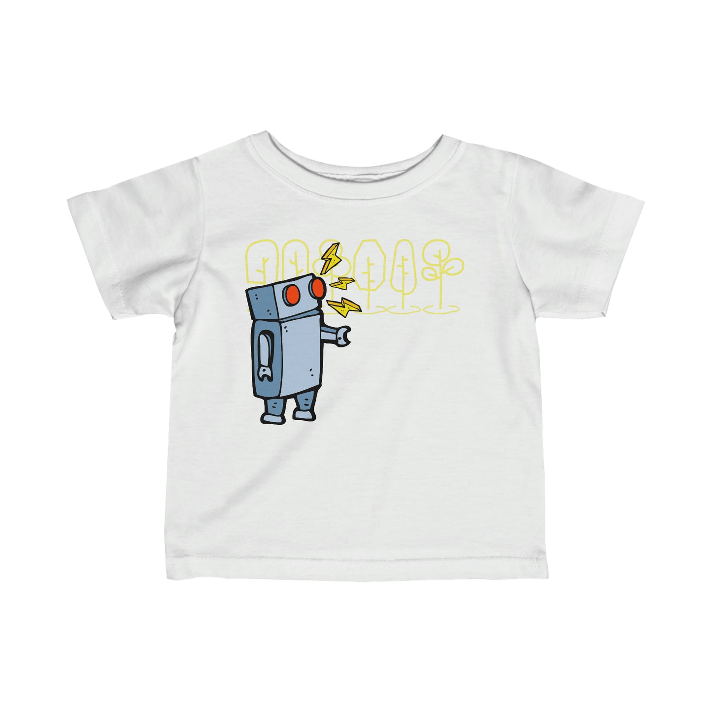 ROBOTS Infant Fine Jersey Tee Robot T-Shirt Futuristic Science School T-Shirt Baby Shower