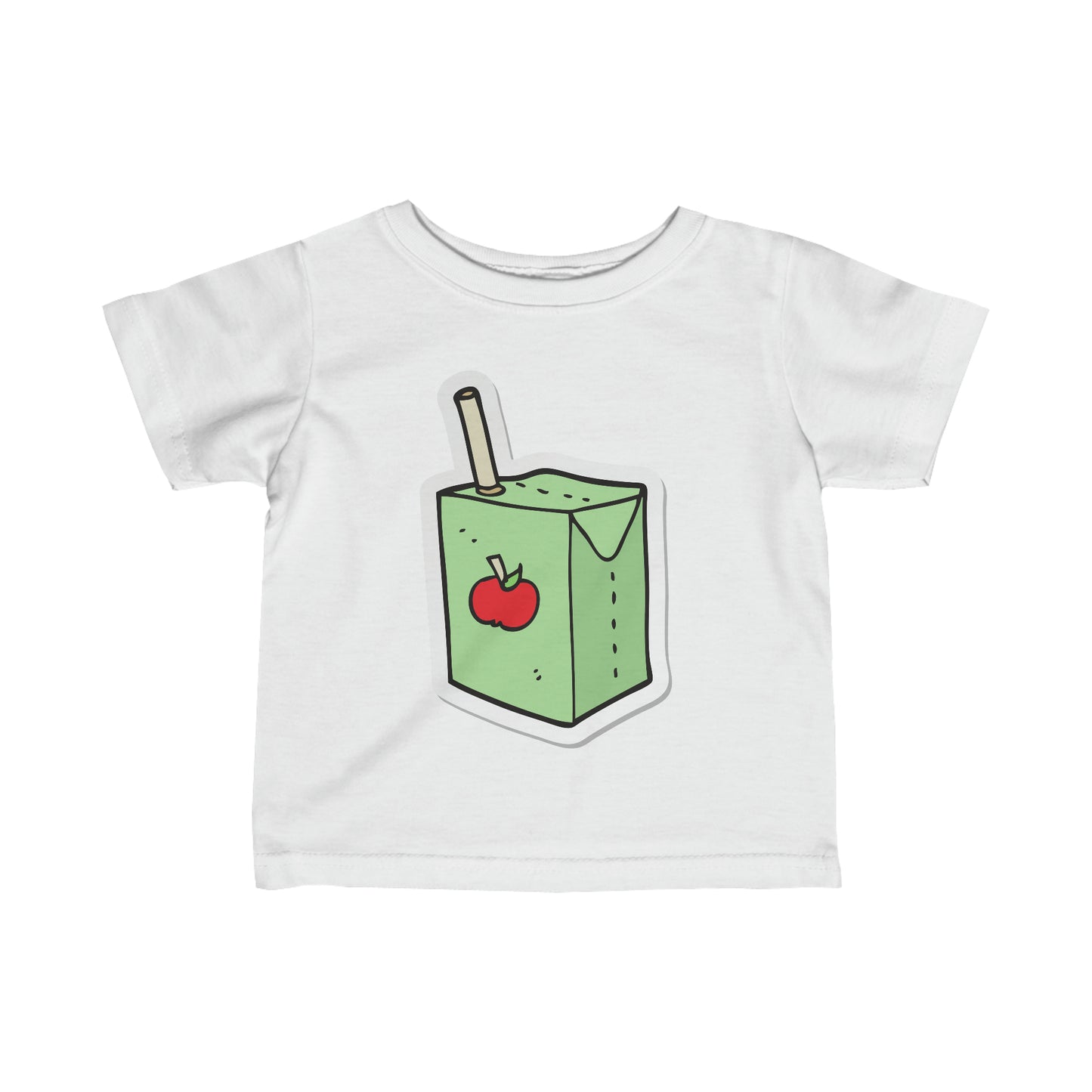 APPLE JUICE BOX Infant Fine Jersey Tee juice box t-shirt snack t-shirt baby shower gift