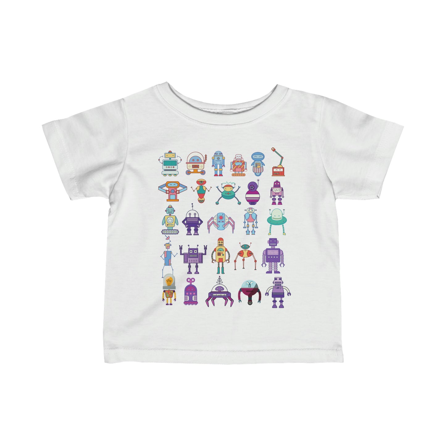 ROBOTS Infant Fine Jersey Tee Robot T-Shirt Futuristic Science School T-Shirt Baby Shower