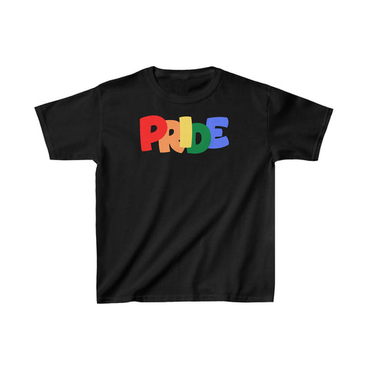 PRIDE Kids Heavy Cotton T-Shirt | Pride Month | LGBTQ | Lesbian Gay Bisexual Transgender Queer | Love | Celebrate