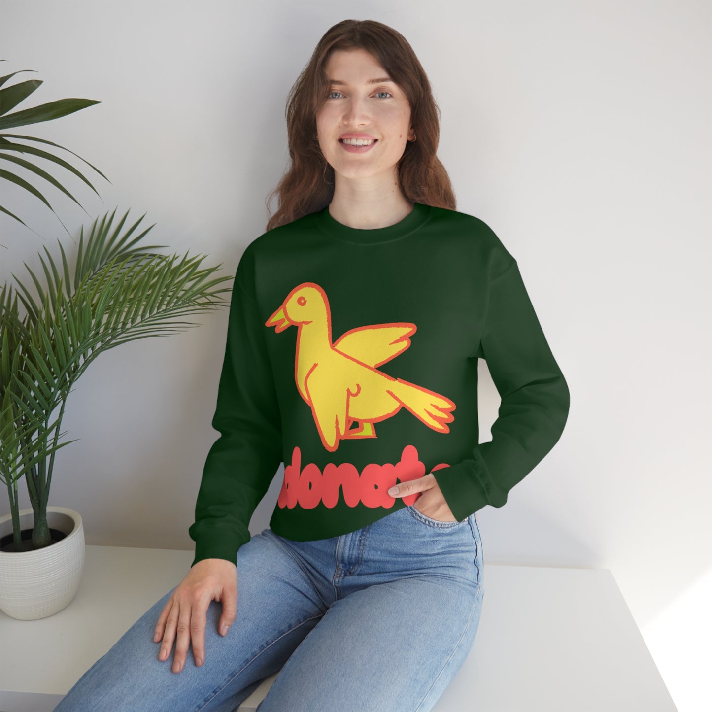 DONATE YELLOW BIRD Unisex Heavy Blend™ Crewneck Sweatshirt | UNHR Donation for a cause