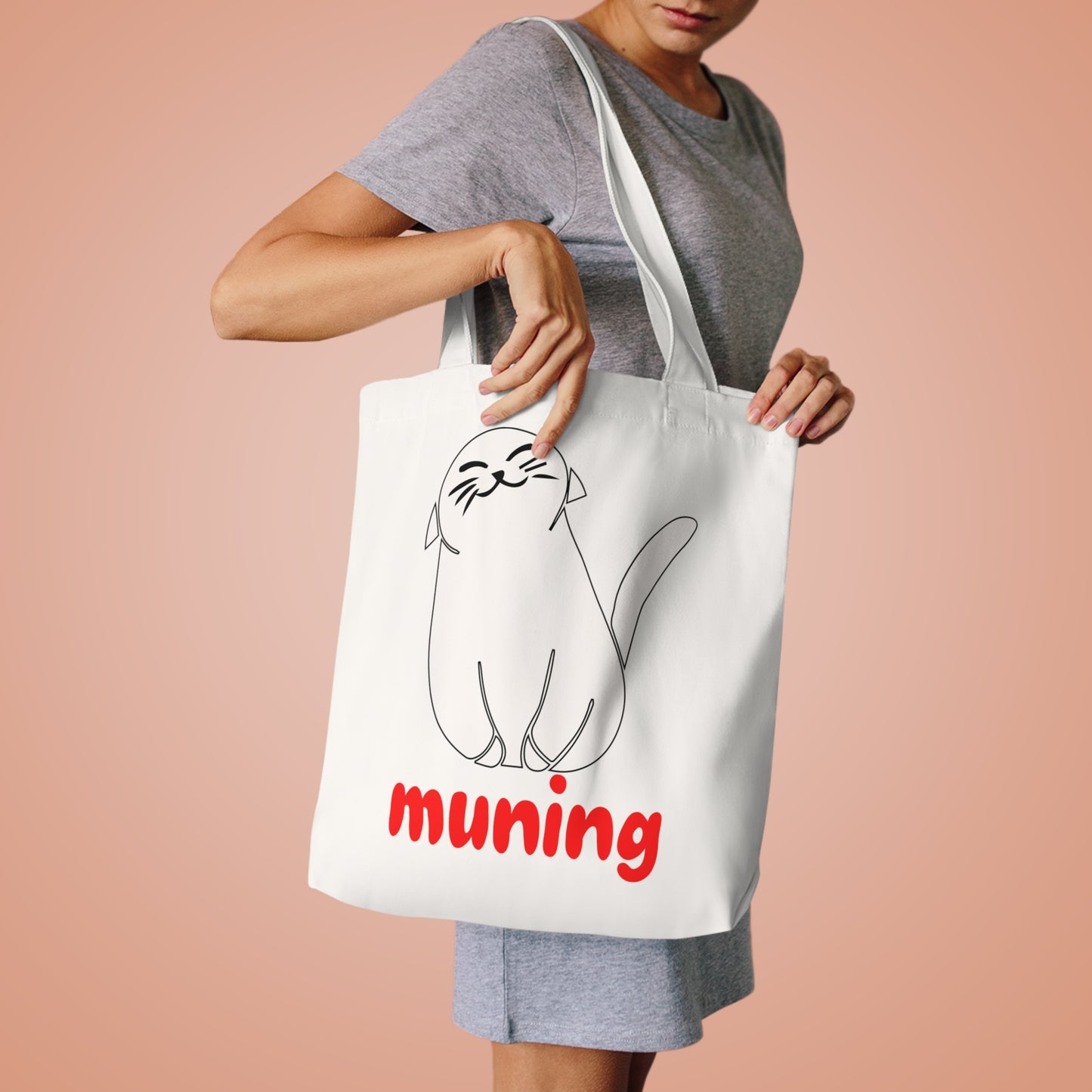 MUNING -- Cotton Tote Bag | Cats | Cat lover | Filipino | Tagalog