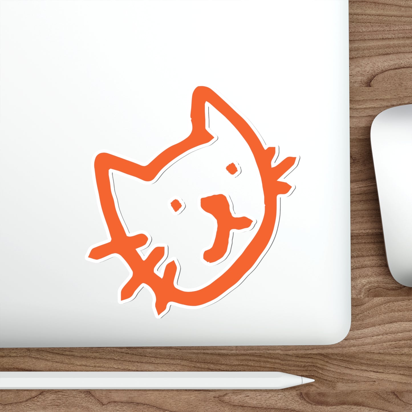 CAT ORANGE -- Die-Cut Stickers Vinyl Stickers Laptop Car Skateboard Luggage Hydroflasks Phone waterproof