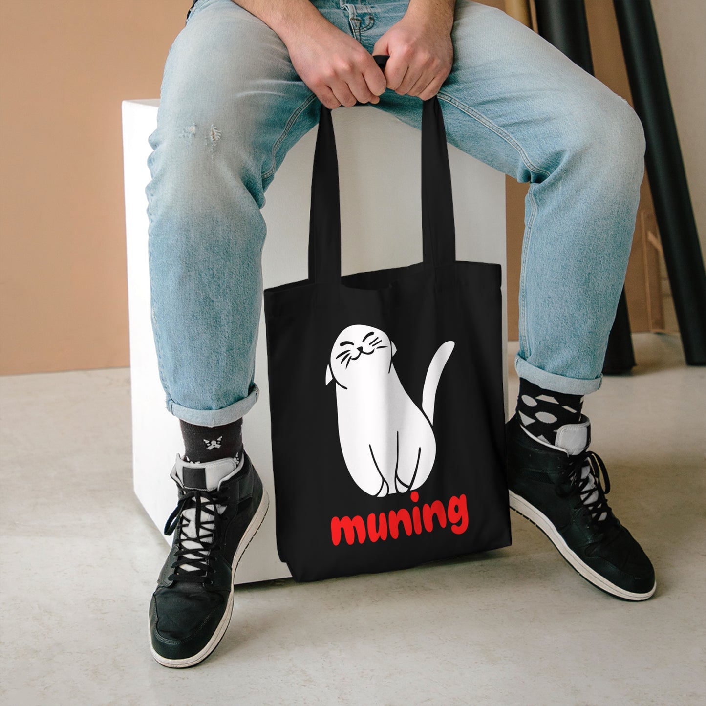 MUNING -- Cotton Tote Bag | Cats | Cat lover | Filipino | Tagalog