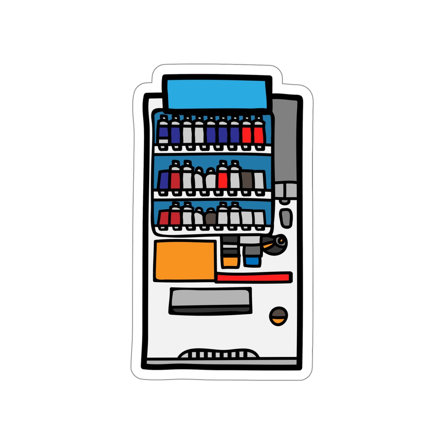 DRINKS VENDING MACHINE Die-Cut Stickers SkateBoard Sticker Bike Sticker Car Sticker Laptop Sticker Cell Phone Sticker Water Bottle Sticker