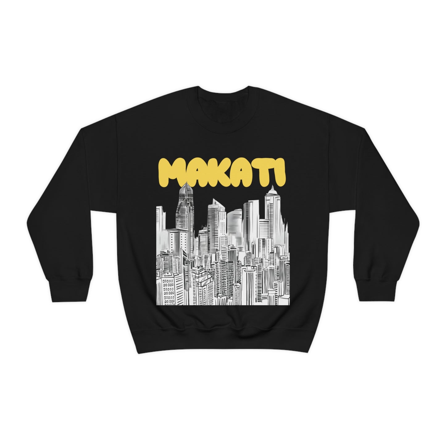 MAKATI -- Unisex Heavy Blend™ Crewneck Sweatshirt | Philippines | Skyline | Skyscrapers | Buildings